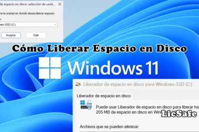 como liberar espacio en disco en Windows.