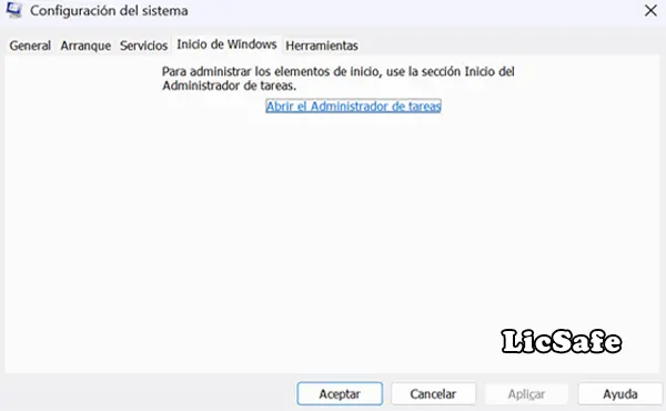 configuración del sistema
