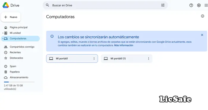 Google driver copia automática