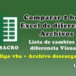 Macro para comparar 2 hojas Excel de diferentes archivos