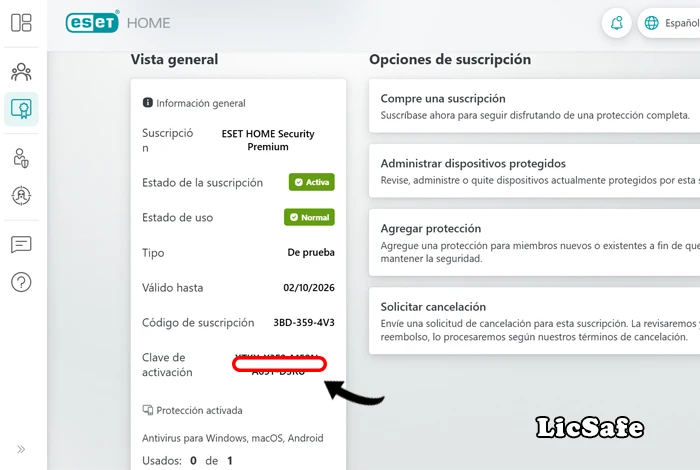 Home ESET detalle de suscripción ESET  Smart Premiun